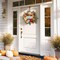 Welcome Hydrangea Silk Door Wreath for All Season Outside, Holiday Home Farmhouse Decorations Decor Outdoor